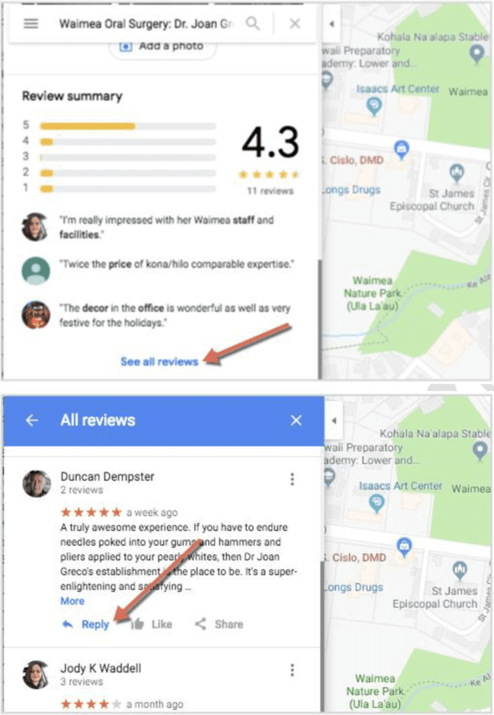 Reviews on Google