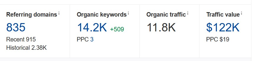 SEO traffic referring domains